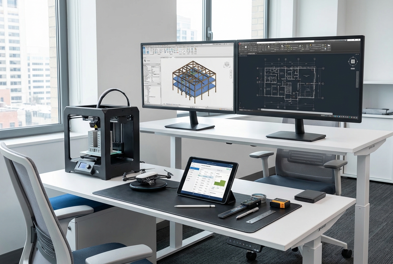 Moderne Vermessungstechnik und digitale Planung