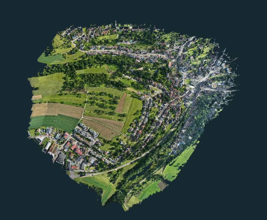 3D-Punktwolke aus Drohnenvermessung