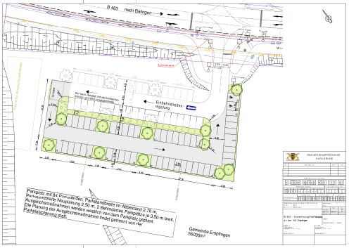Erweiterung eines P+M-Parkplatzes