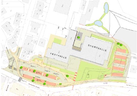 Ausbau Außenanlagen und Parkplätze der Sport- und Festhalle mit ZOB in Dornhan